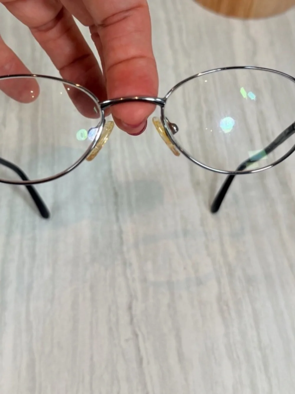 Gucci Silver Metal Oval Women's Glasses with Black Case